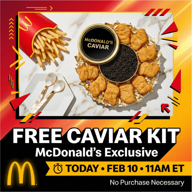 FREE McDonald’s McNugget Caviar Kits! Get Yours Before They’re Gone!