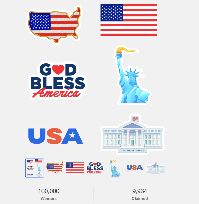100,000 Free USA Sticker Packs