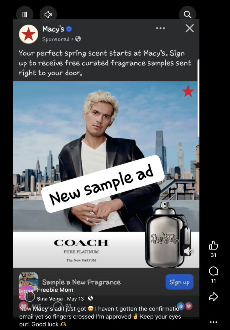 How to Get Targeted for Macy’s Free Fragrance Sample Ads