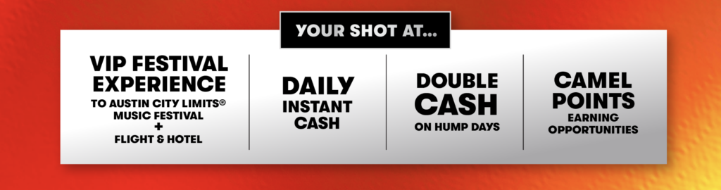 Win Cash and Prizes in the Camel Double Hump Day Promo!