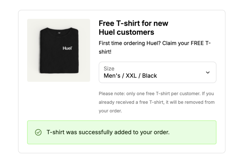 Free Huel Daily Greens Drinks + Free T-Shirt With Code FREEGREENS