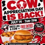 Chick-fil-A’s official Cow Appreciation Day July 14 2026