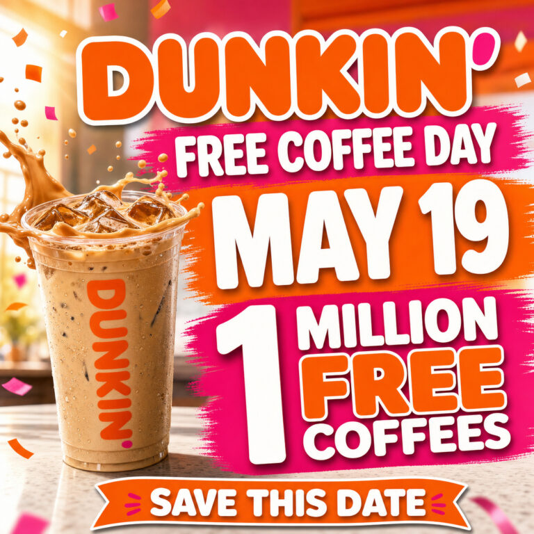 Dunkin’ Free Coffee Code May 19