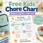 Free Kids Daily Chore Chart