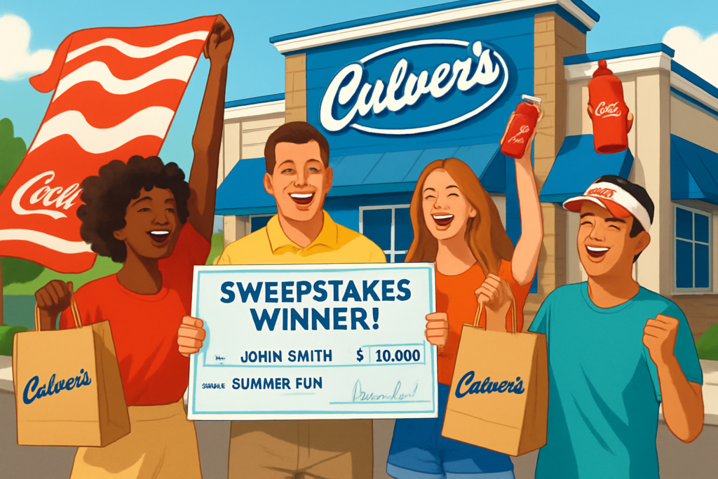 Culver’s Journey to Delicious Sweepstakes: Win $10,000 Cash or 1