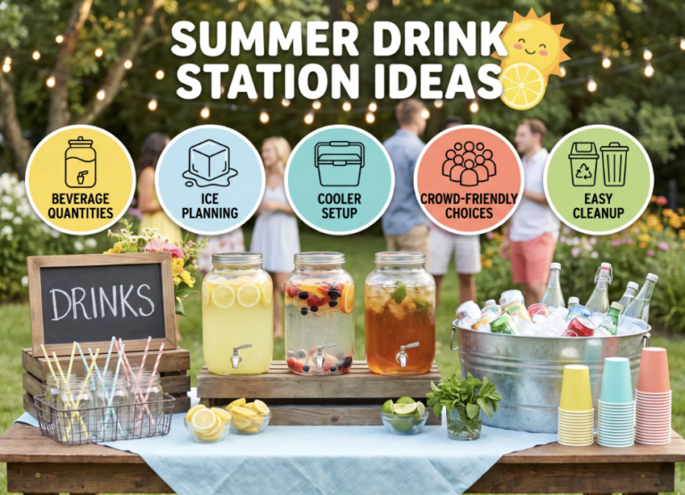 Summer Drink Station Ideas for Easy Parties and Backyard Gatherings