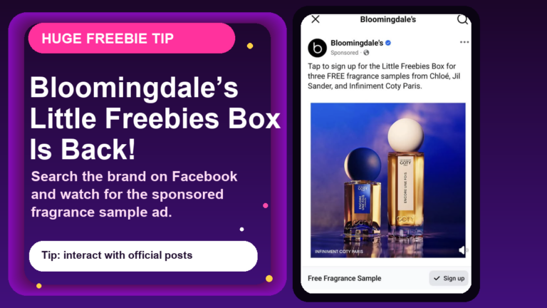 New Bloomingdale’s Little Freebies Box Alert: Free Cologne Samples on Facebook