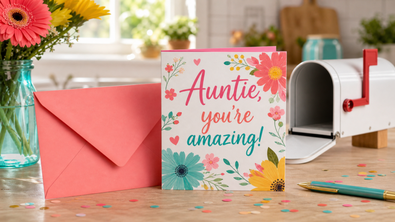 Free Greeting Card by Mail: Get a Moonpig Auntie Card for $0