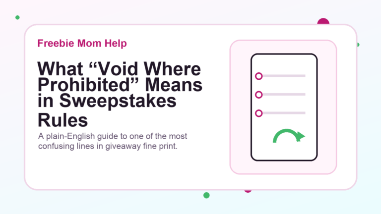What “Void Where Prohibited” Means in Sweepstakes Rules