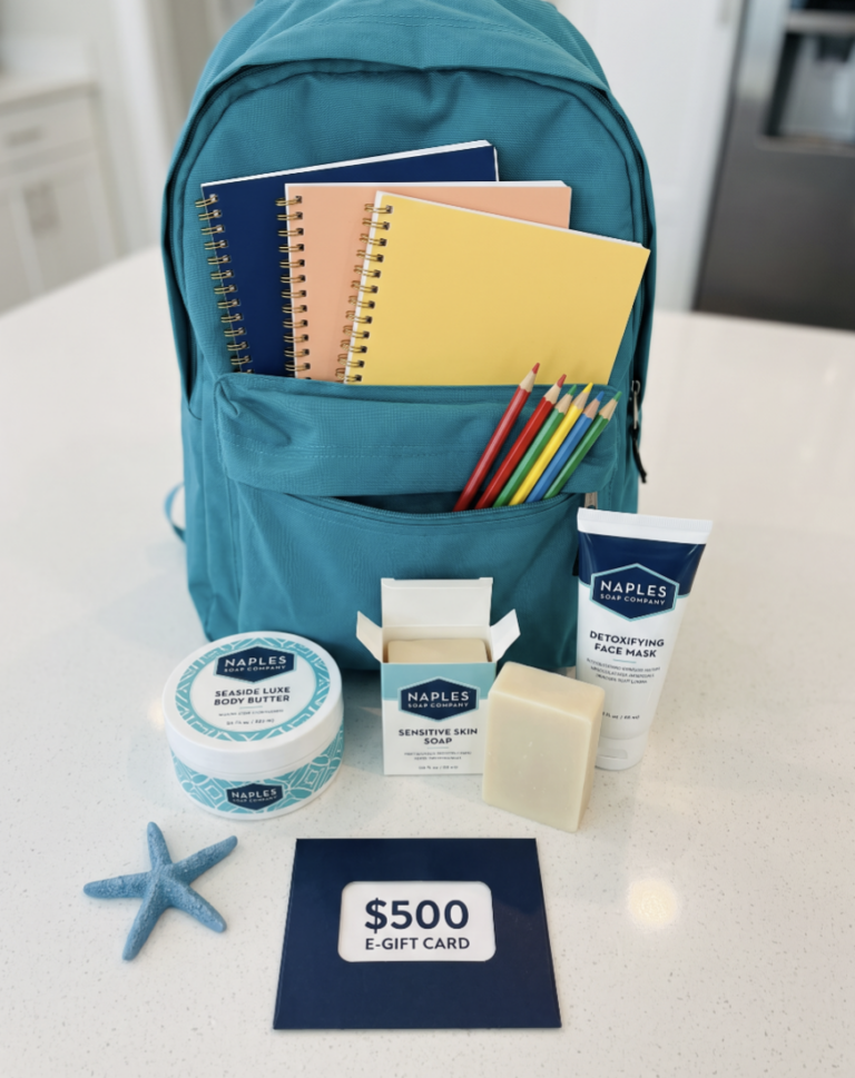 Win a $500 Naples Soap Company E-Gift Card in the Back-to-School Giveaway