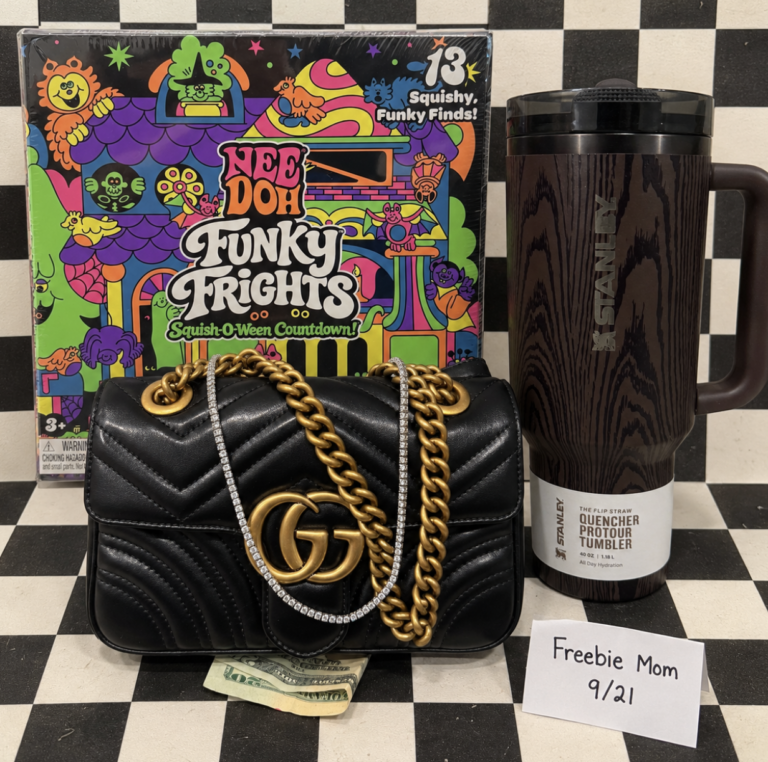 1 Winner Gets a Purse, $20, Tumbler and Necklace in the Freebie Mom Giveaway