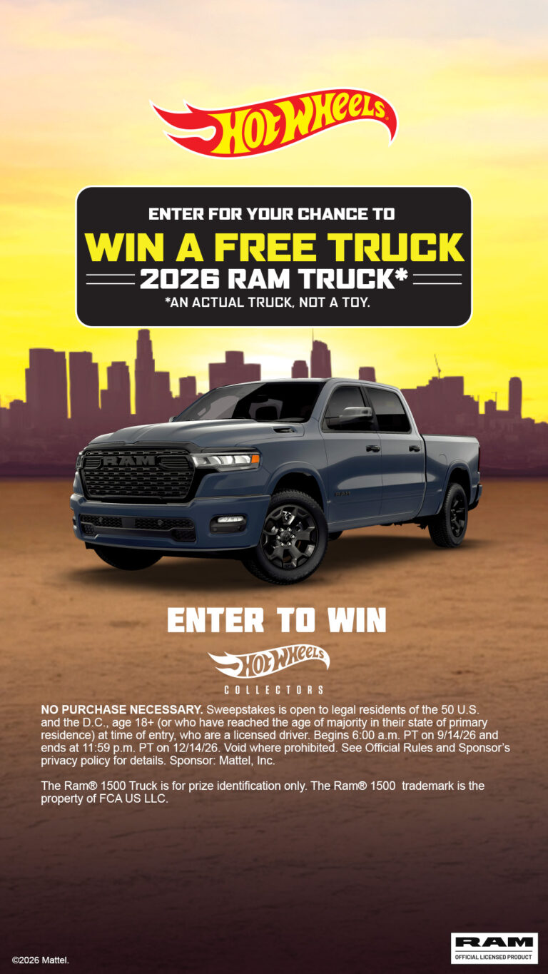 Win a 2026 Ram 1500 Worth Up to $70,000 in the Hot Wheels Sweepstakes