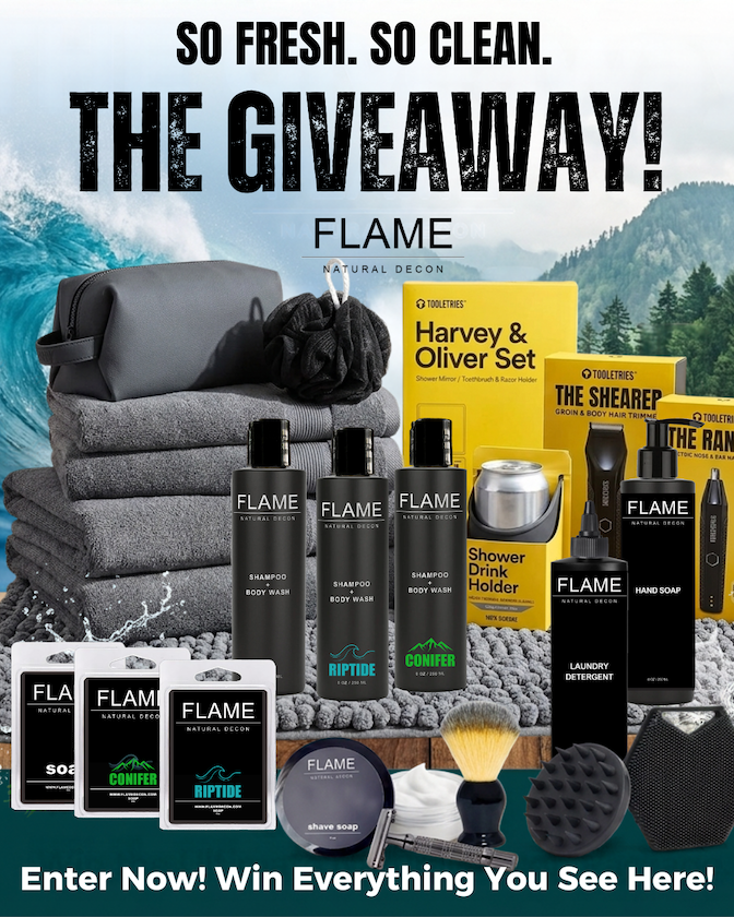 a $650 FLAME Grooming and Bathroom Prize Pack