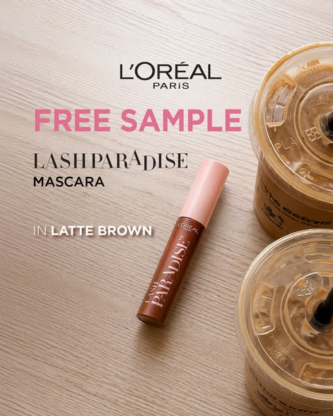 Free L’Oréal Lash Paradise Mascara Sample in Latte Brown
