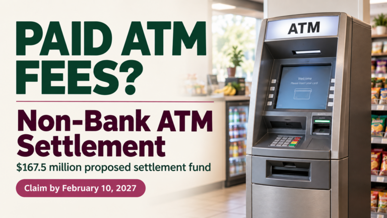 $167.5 Million Non-Bank ATM Settlement: See If You Qualify