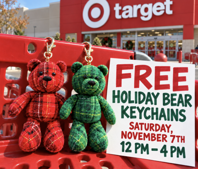 Free Target Holiday Bear Keychains: November 7, 2026