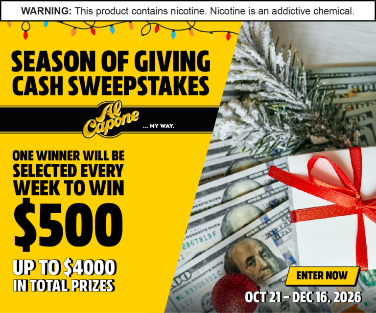 Al Capone Season of Giving 2026: Eight $500 Cash Prizes
