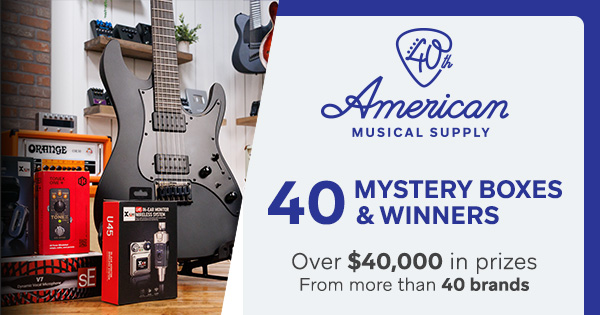 American Musical Supply 40th Anniversary Mystery Box Giveaway