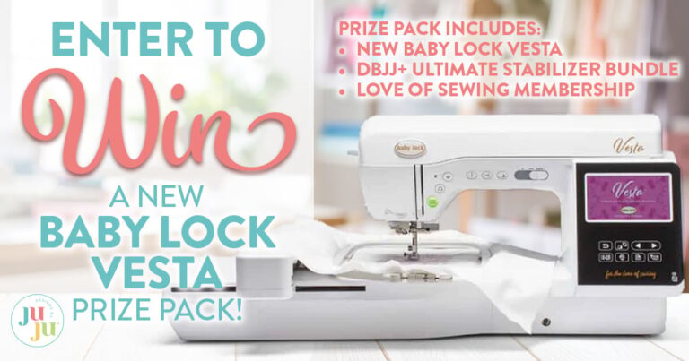 Win a $3,400 Baby Lock Vesta Embroidery Machine Bundle