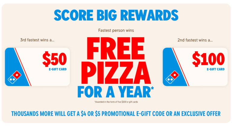 Domino’s Quikly Giveaway: Win $500 in Pizza Gift Cards