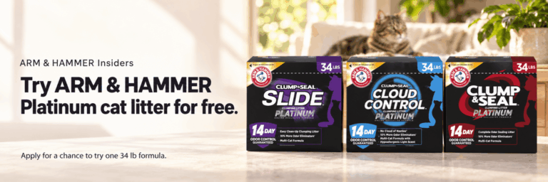 FREE ARM & HAMMER Platinum Cat Litter: Apply to Test