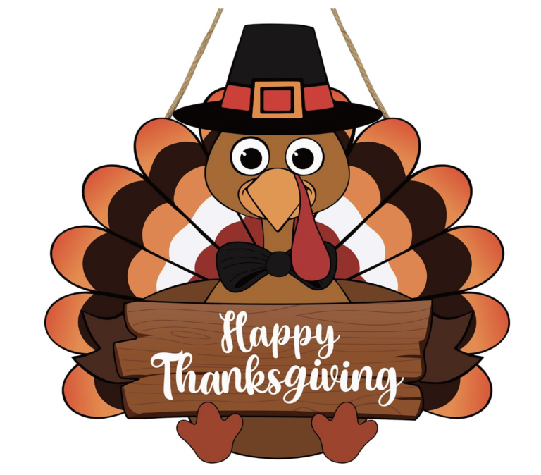 Happy Thanksgiving Turkey Sign Giveaway