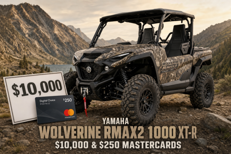 Grizzly Camo Life Instant Win Features a Yamaha ATV, $10,000 and $250 Mastercards