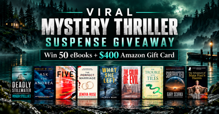 Win 50 Mystery & Thriller eBooks + a $400 Amazon Gift Card in Book Throne’s $700