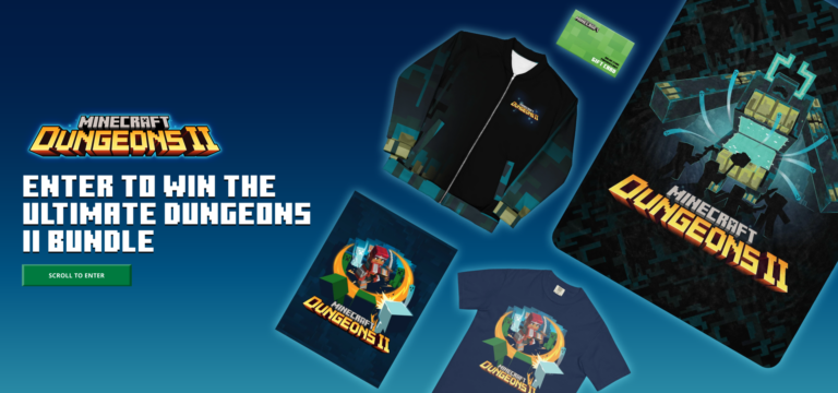 Minecraft Giveaway: Win Dungeons II Merch + $100 Gift Card