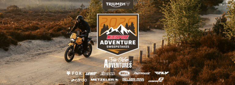 Win a Motorcycle & Trip Plus Weekly MotoSport Gear