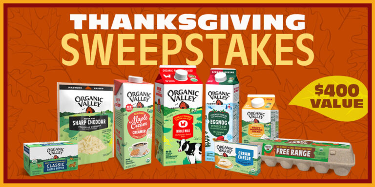 Win 24 Free Organic Valley Products + Holiday Swag