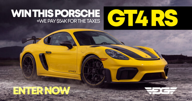 Win a Porsche 718 Cayman GT4 RS or Choose Cash!