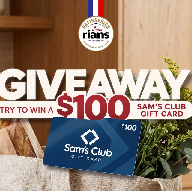Win a $100 Sam’s Club Gift Card from Rians