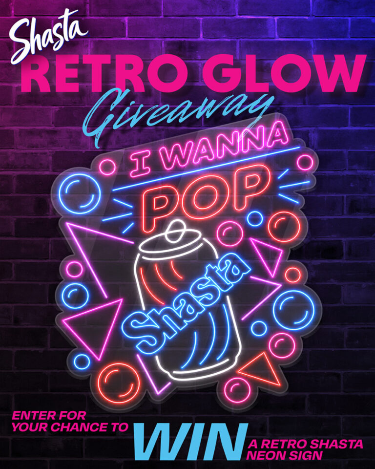 Win a Shasta Neon Sign + Free Soda in Retro Glow Giveaway
