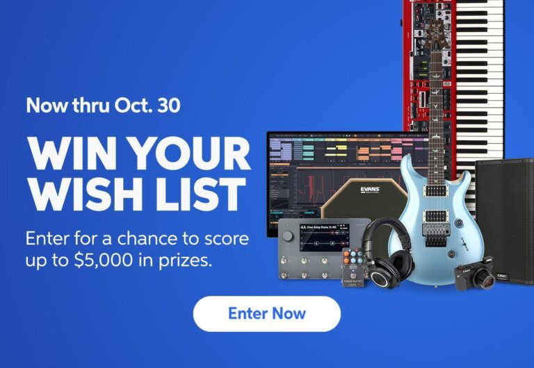 Sweetwater Win Your Wish List: $5,000 Gift Card Giveaway